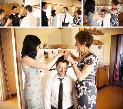 Sydney Wedding Photographer -Groom getting ready - Creating the groom's Faux-hawk