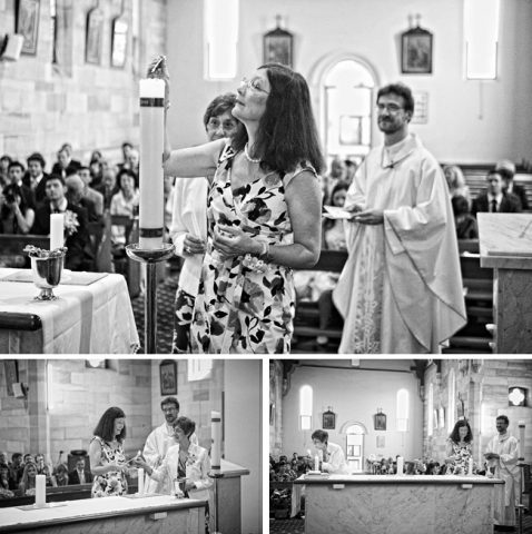 Wedding Photography Sydney - The mother's lighting the family candles, St Peter Chanel Chapel